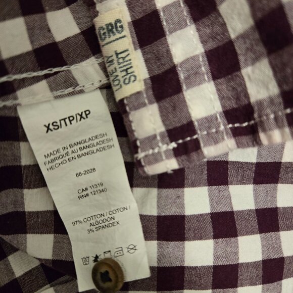 Garage Purple and white buffalo check plaid button up shirt, cotton - Picture 11 of 11